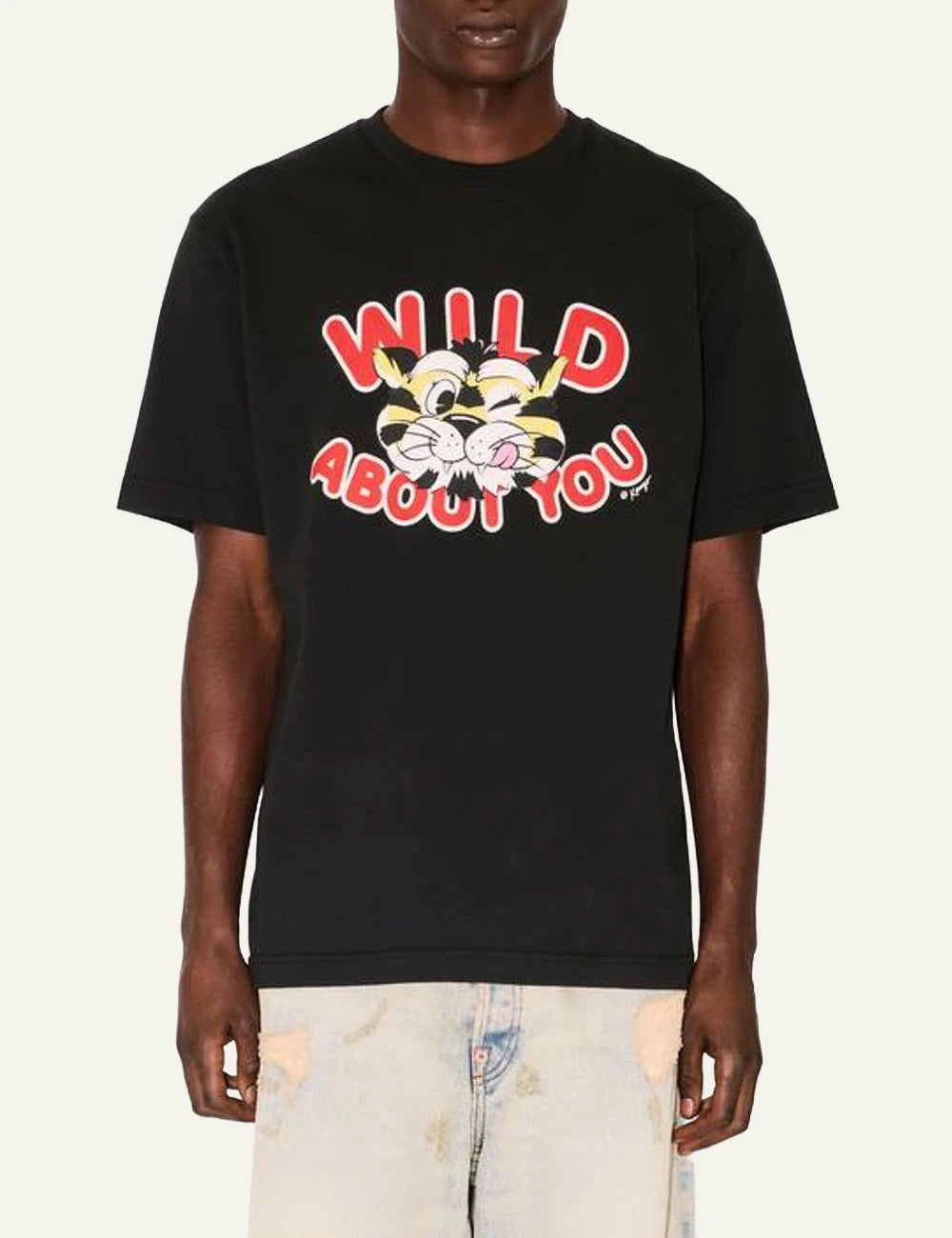 KENZO 'Wild Tiger' T-shirt in cotton Black