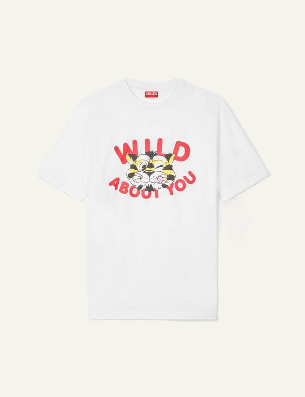 andriko Kenzo Wild Tiger cotton t-shirt off white flat  lay view