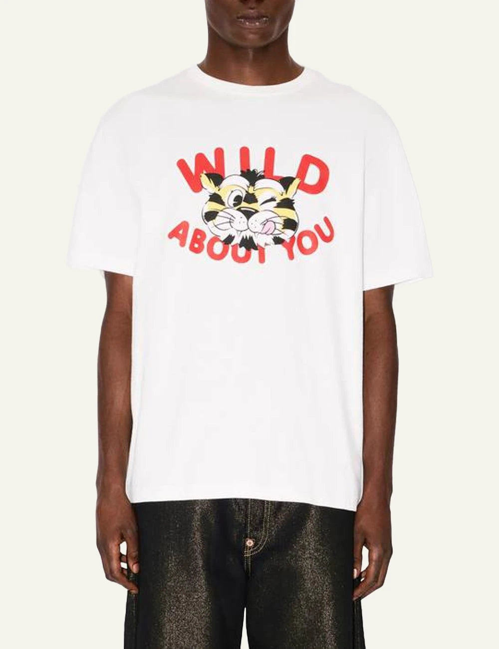 andriko Kenzo Wild Tiger cotton t-shirt off white front view