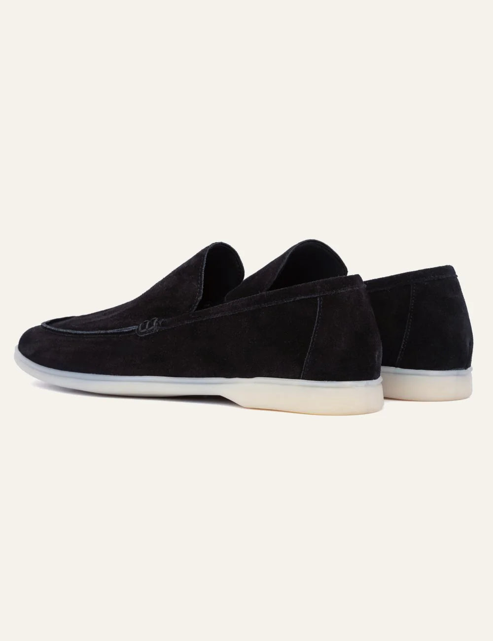 Komis & Komis suede loafers taupe back