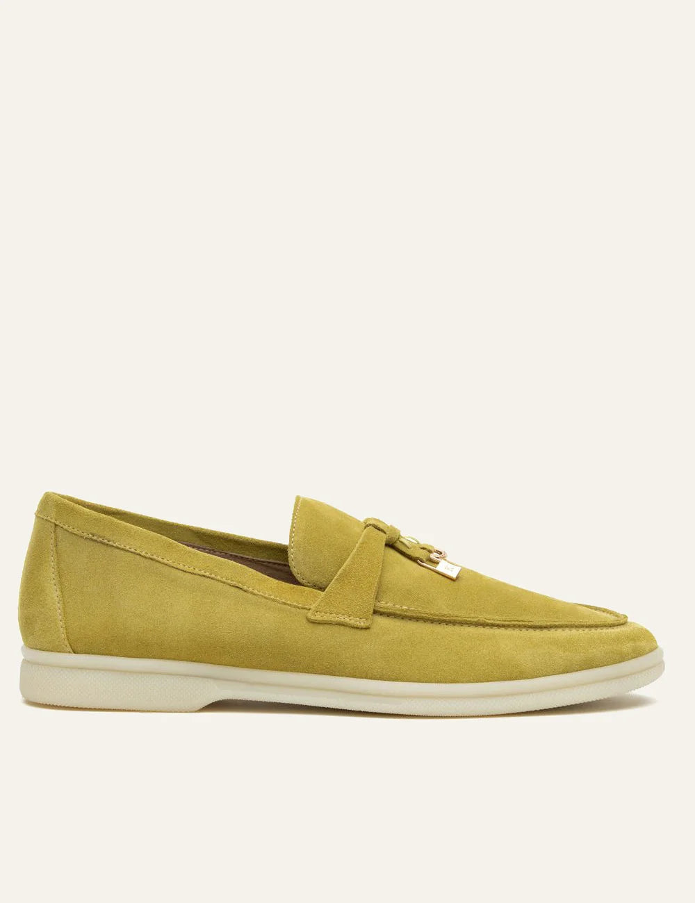 Komis & Komis suede loafers certosa me gold detail white rubber side view