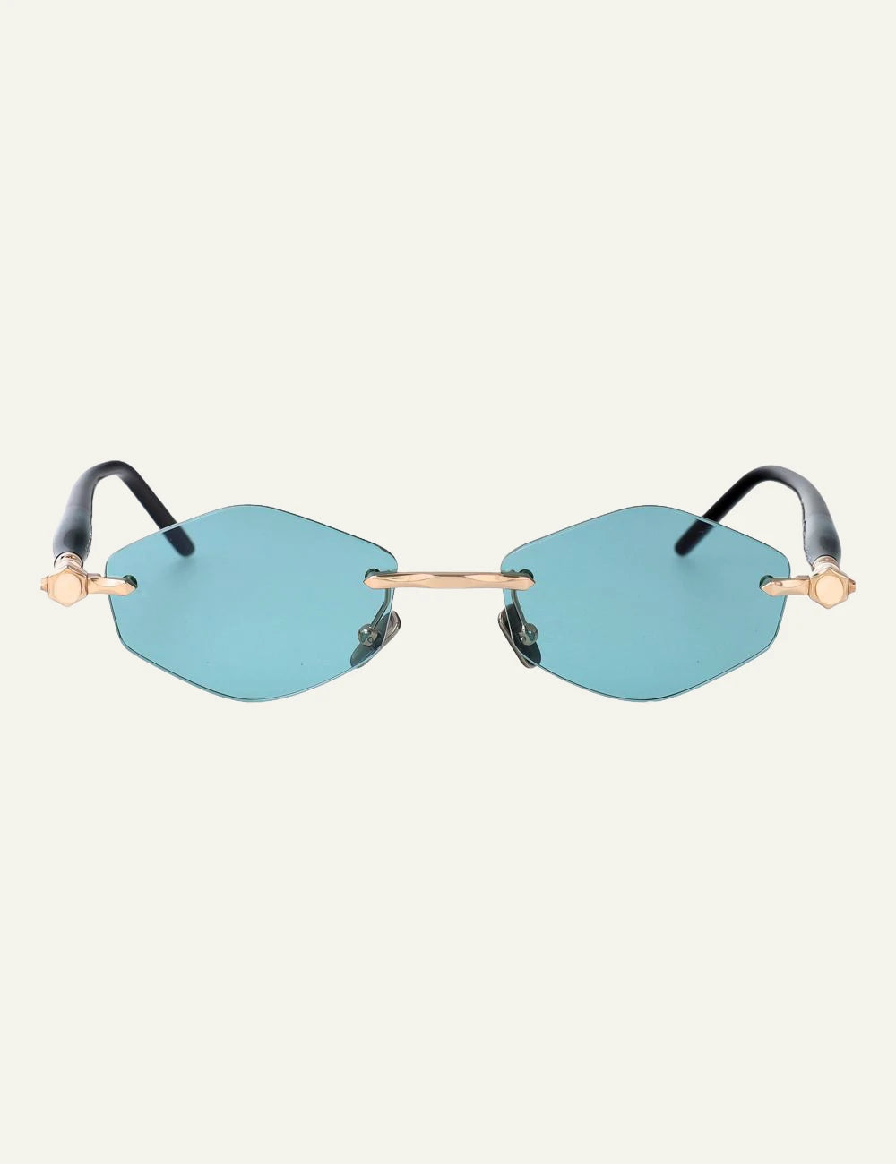 Kuboraum multicolor frame sunglasses me blue geometric lenses front view