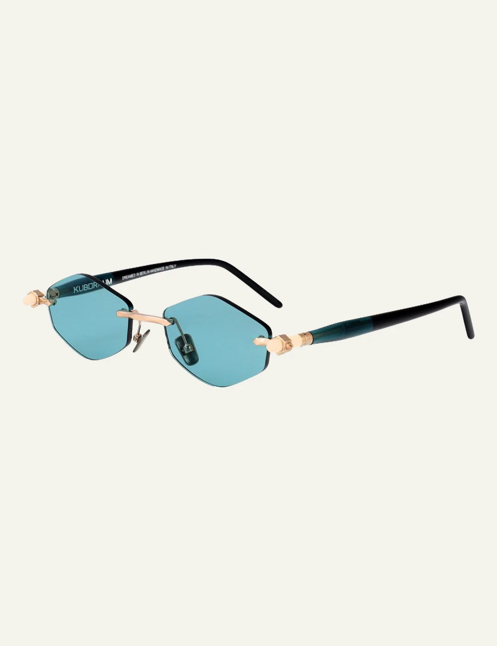 Kuboraum multicolor frame sunglasses me blue geometric lenses side view
