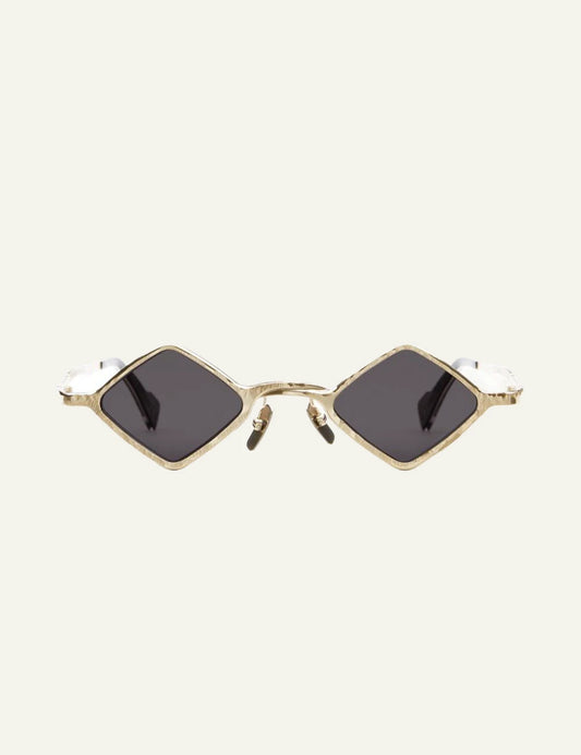 Kuboraum Z14 gold sunglasses grey lenses front view