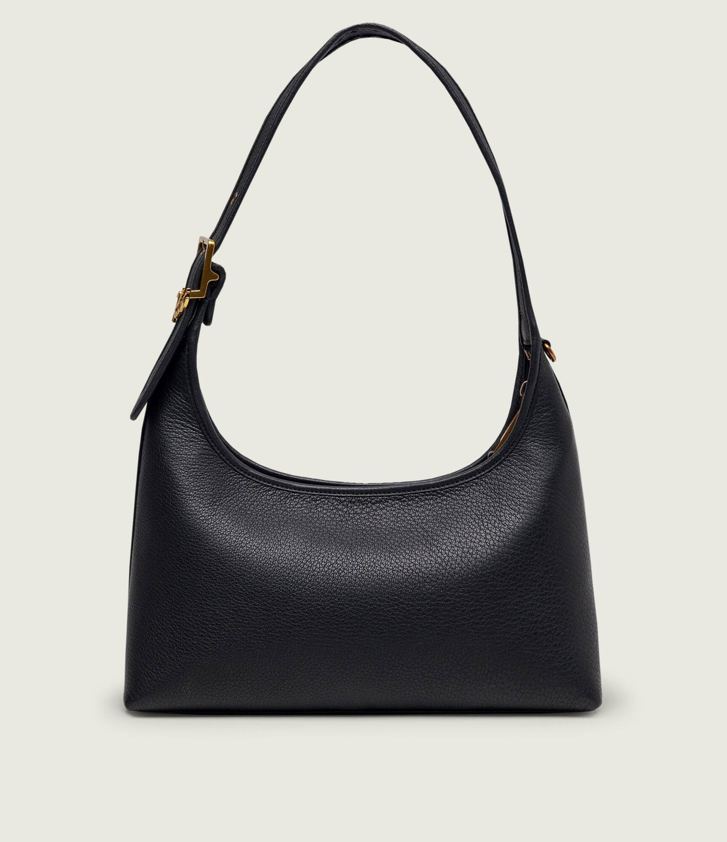 kurt geiger black leather shoulder bag eagle head detail back view