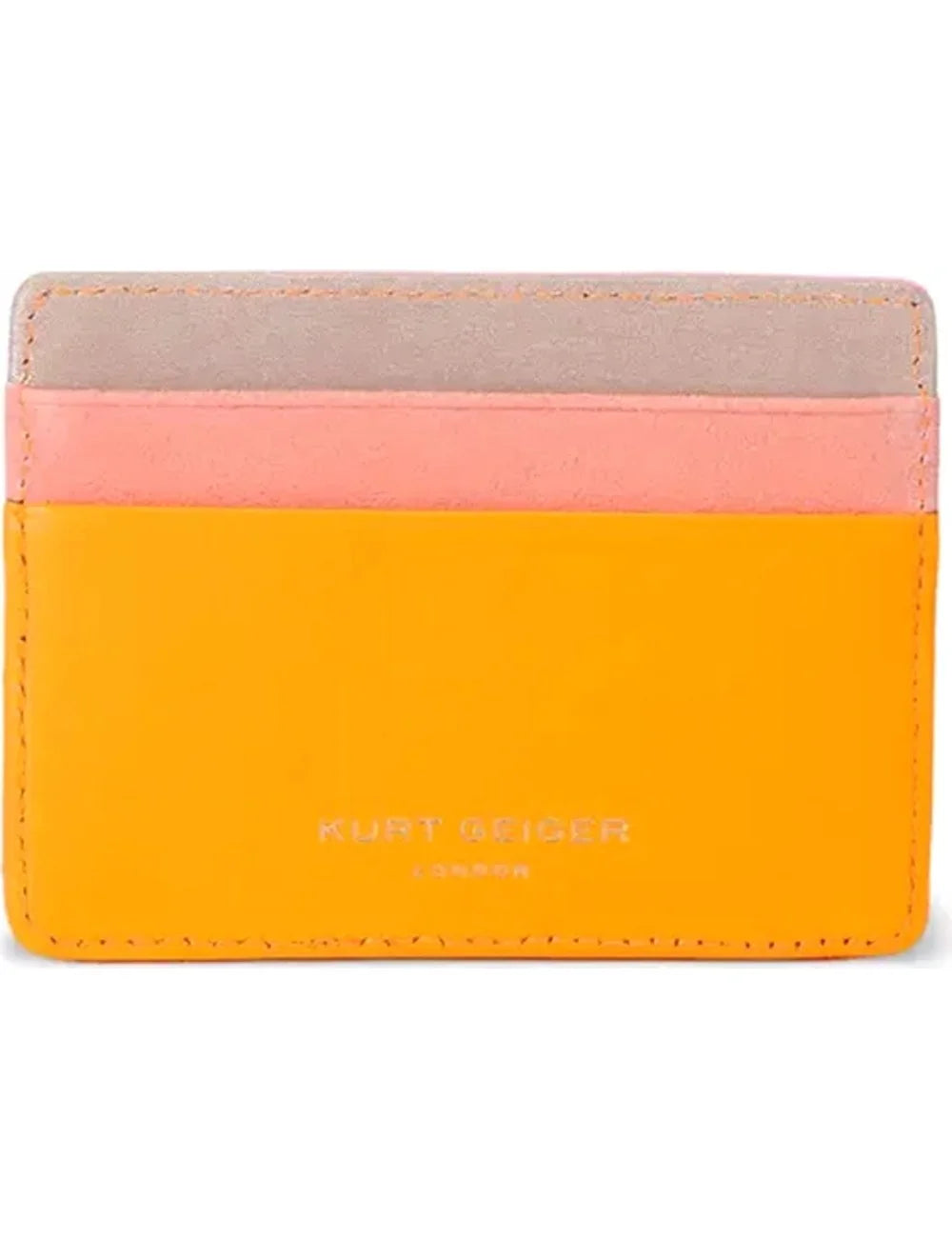 Kurt Geiger card holder multicolor quilted leather eagle detail back