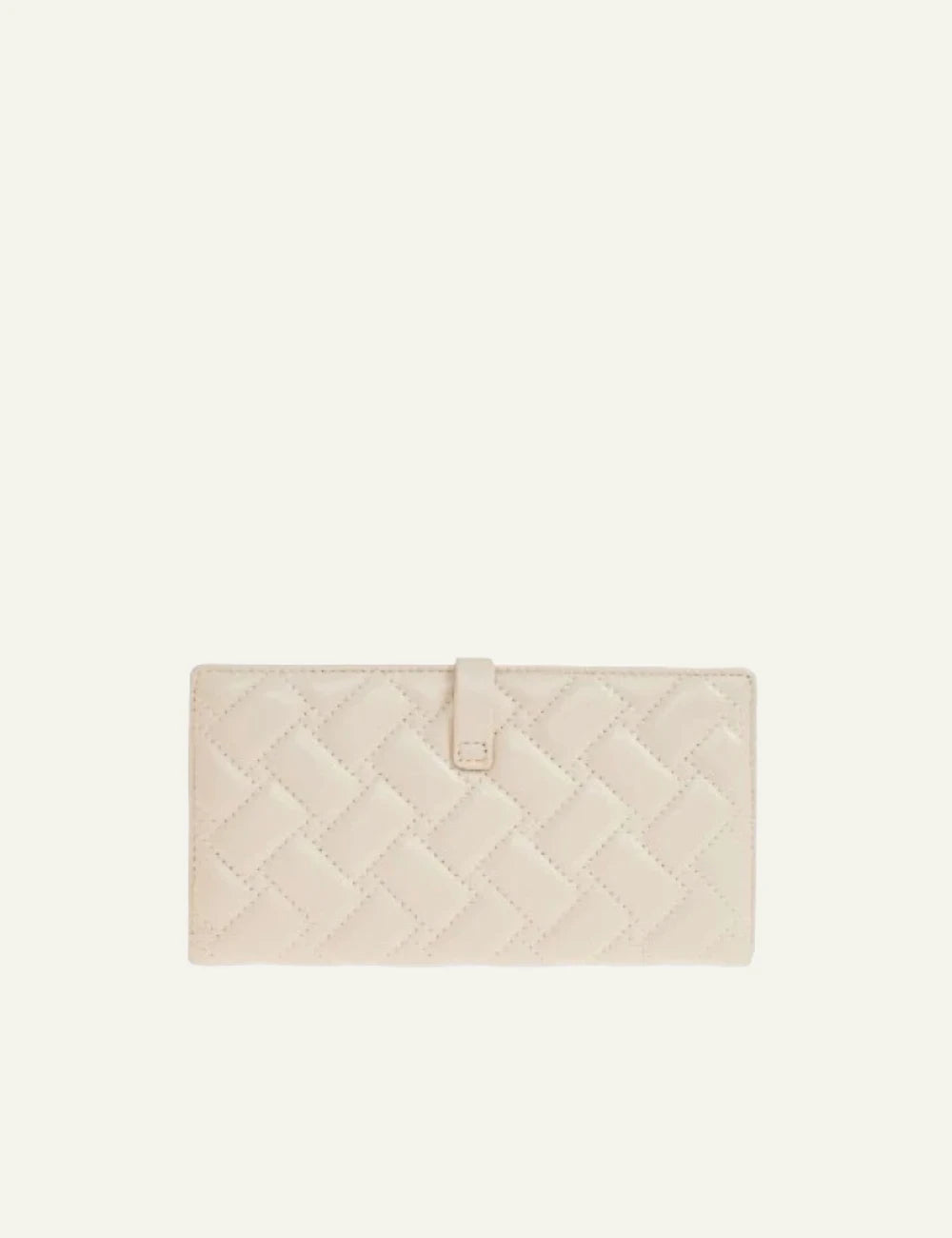 Kurt Geiger drench leather wallet off white quilted eagle gold detail back