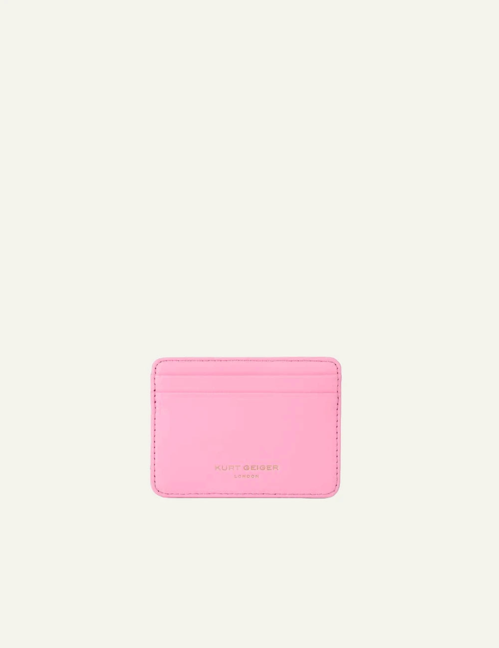 Kurt Geiger kensington card holder pink quilted leather eagle detail back