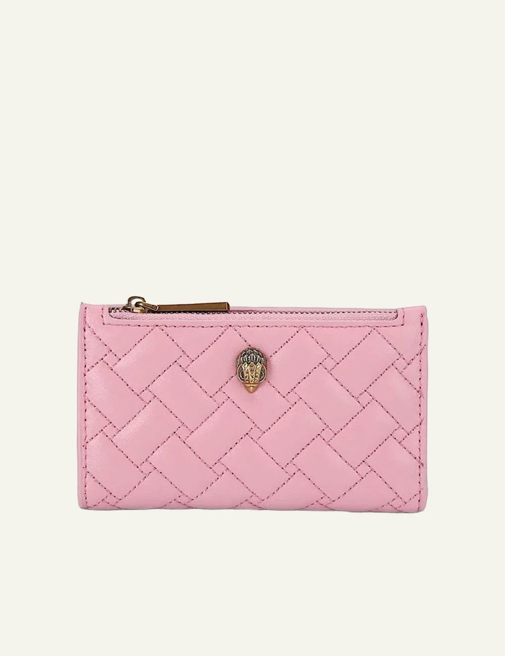 Γυναικείο Kurt Geiger Kensington bifold wallet pink quilted leather front view