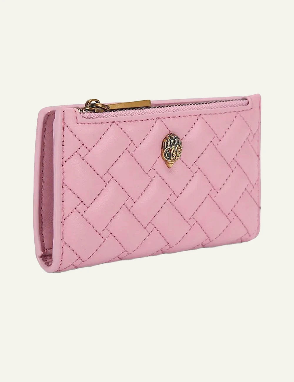 Kurt Geiger Kensington bifold wallet pink side angle view