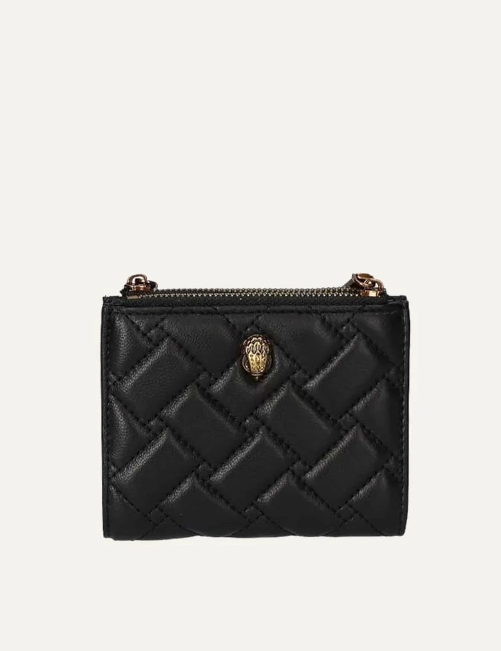 Kurt Geiger London women Mini Purse black quilted leather wallet with eagle head detail