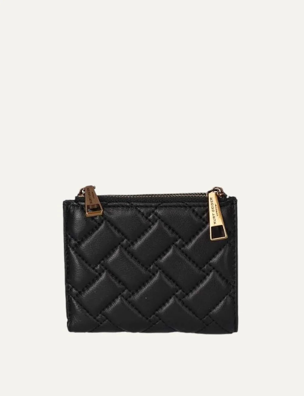 Kurt Geiger London women Mini Purse black quilted leather wallet with eagle head detail back