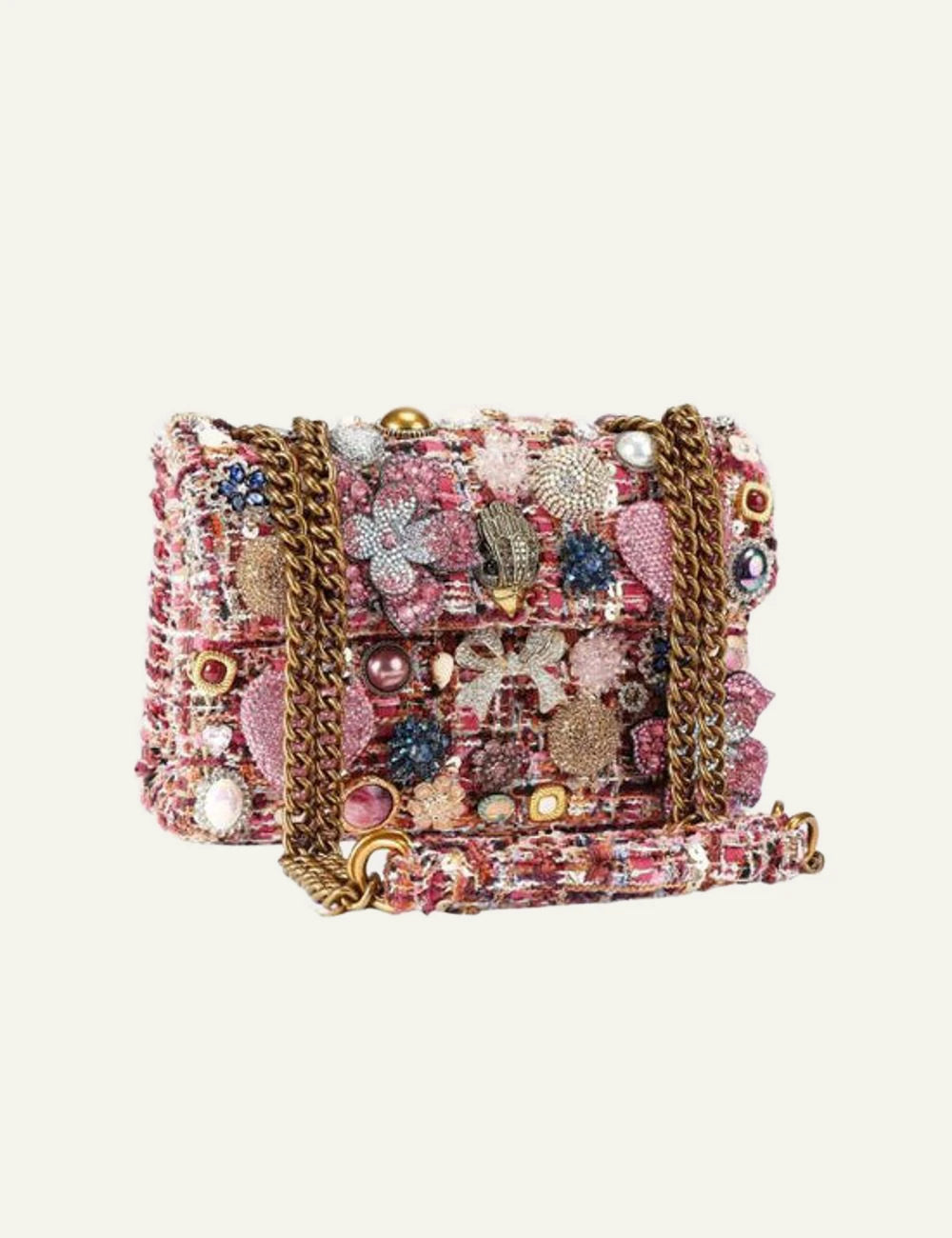 Kurt Geiger MD Kensington TuttiFrutti tweed embellished side view