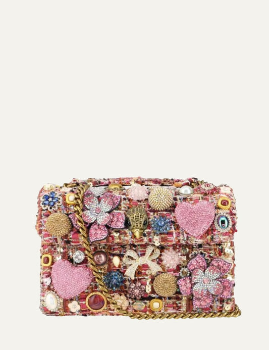 Kurt Geiger MD Kensington TuttiFrutti tweed embellished front view