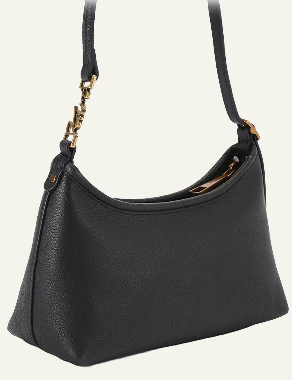 kurt geiger mini shoulder bag black leather eagle detail back view