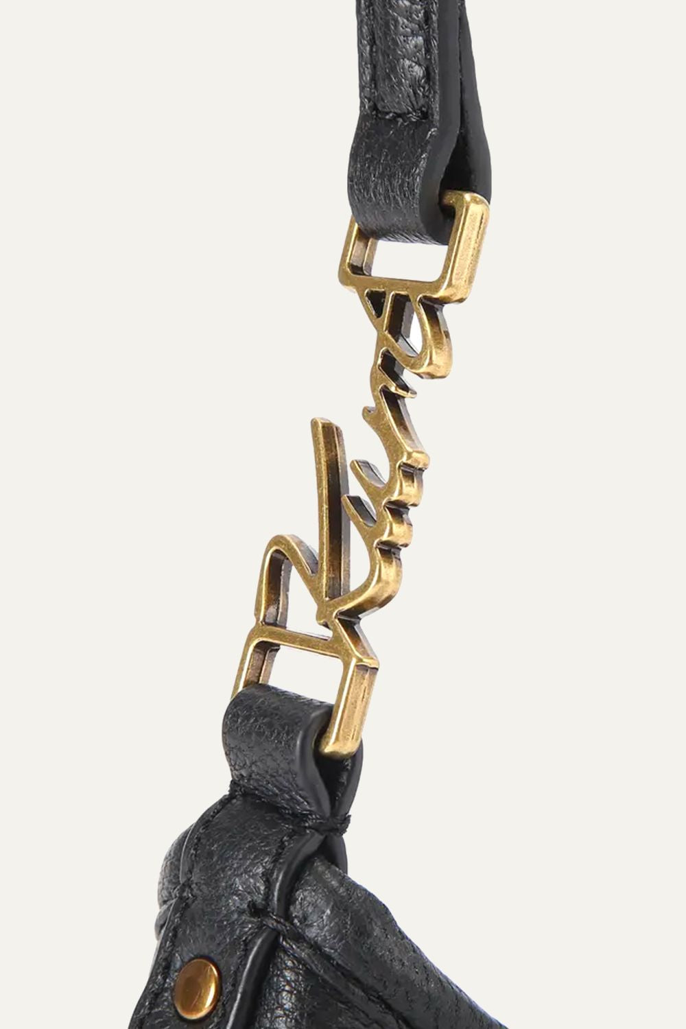 kurt geiger mini shoulder bag black leather eagle detail zip view
