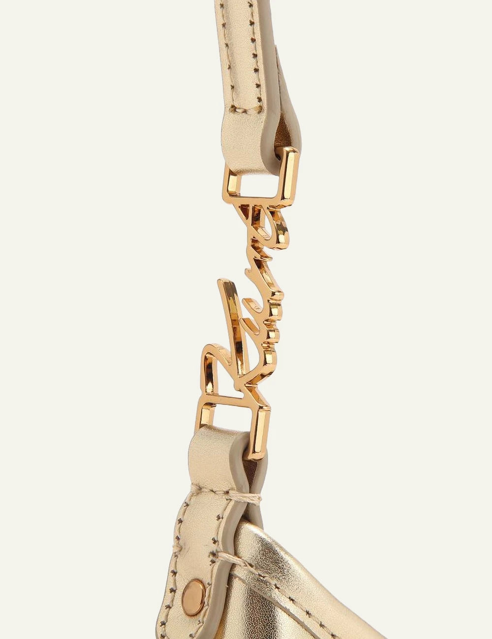 kurt geiger mini shoulder bag gold leather eagle crystal detail zip view