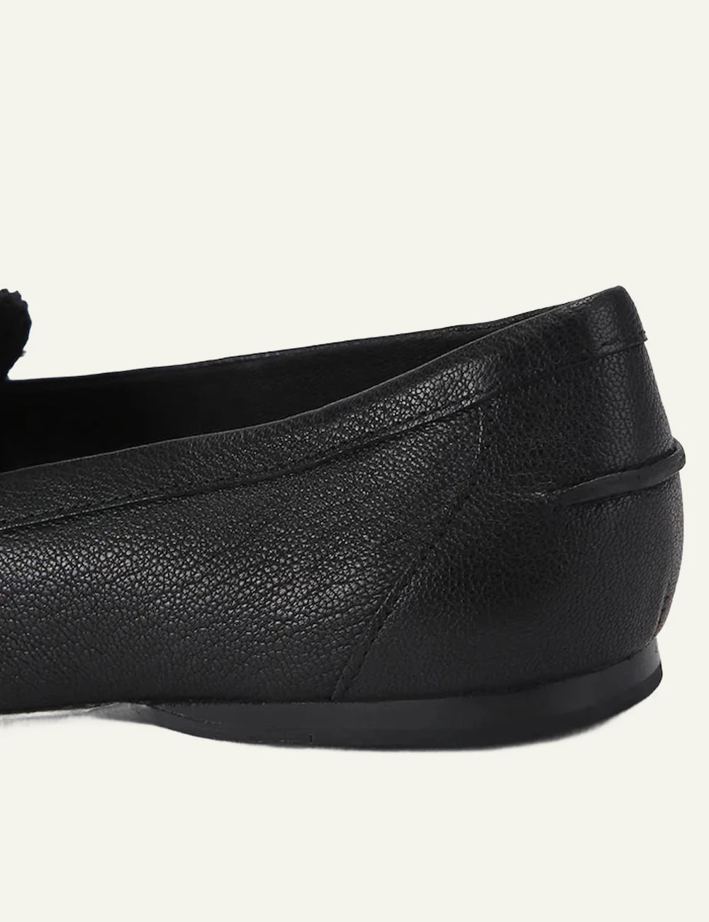 Kurt Geiger Pimlico Moccasin black leather loafers with eagle embellishment back