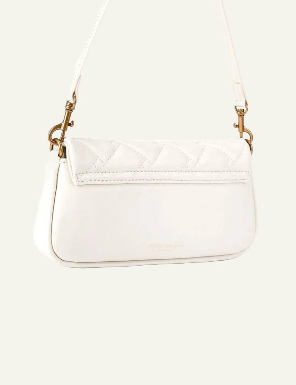 Kurt Geiger shoulder bag off white quilted leather eagle detail back