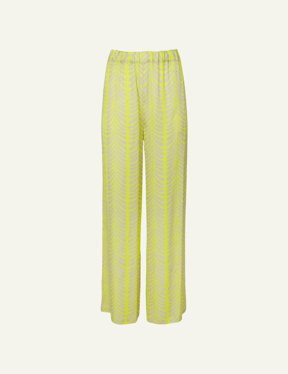 Love Alicia Ariadne wide leg pants yellow print front view