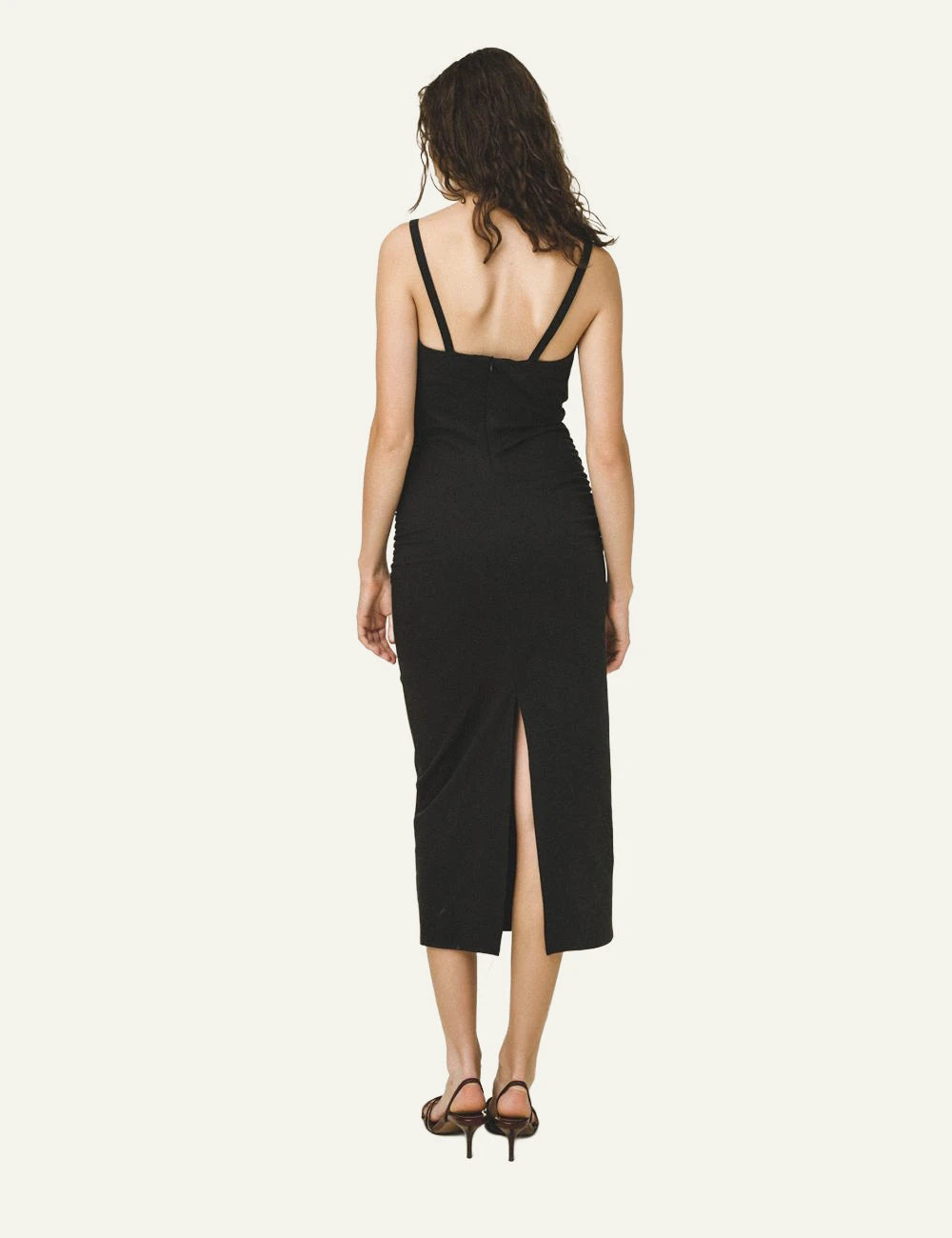 Love Alicia Zephyra cut out midi dress black back view