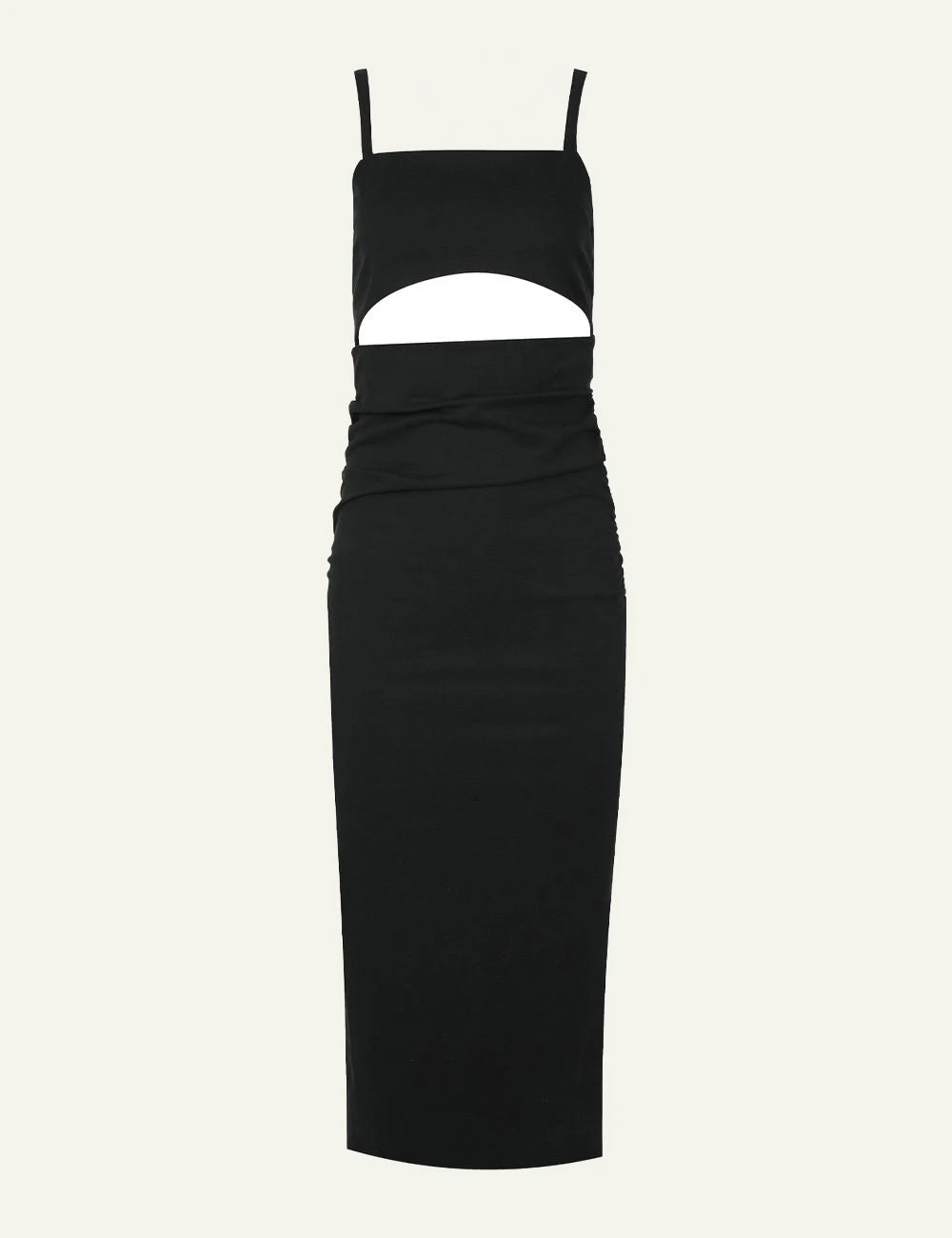 Love Alicia Zephyra cut out midi dress black front view