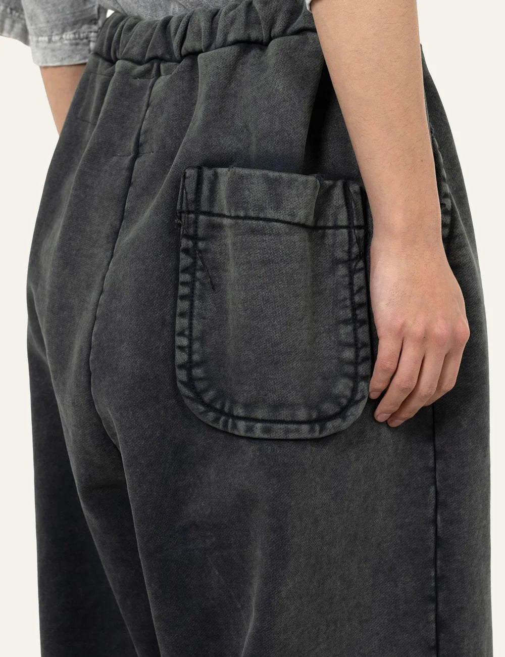 Maison Mihara Yasuhiro sweat pants back pocket detail amateur sewn