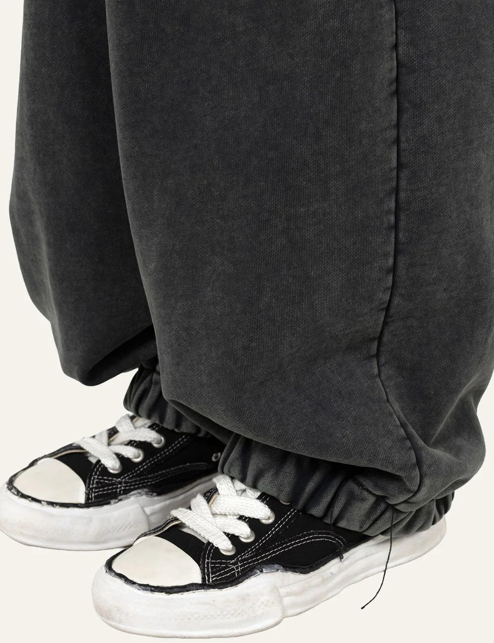 Maison Mihara Yasuhiro sweat pants hem elastic cuff detail washed