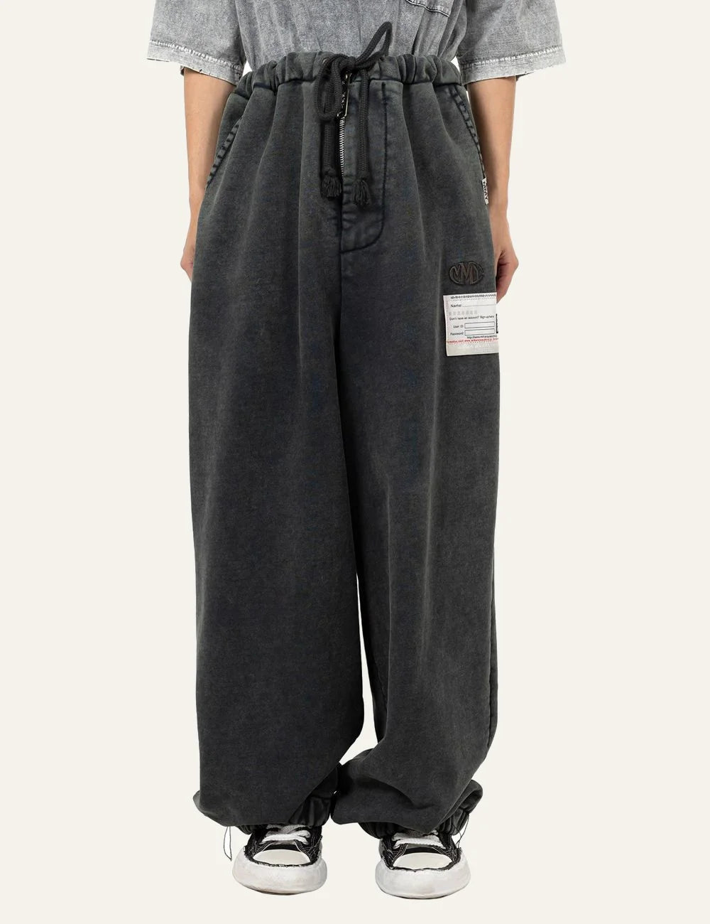 Maison Mihara Yasuhiro oversized sweat pants full front view