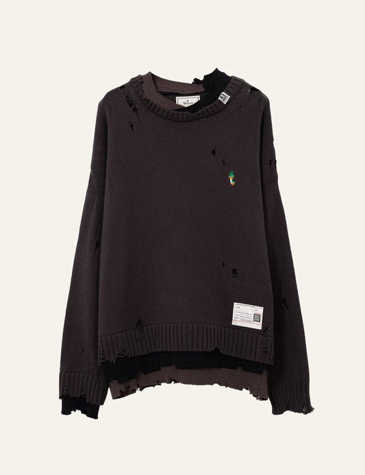 Maison Mihara Yasuhiro avant garde knit sweater full product shot