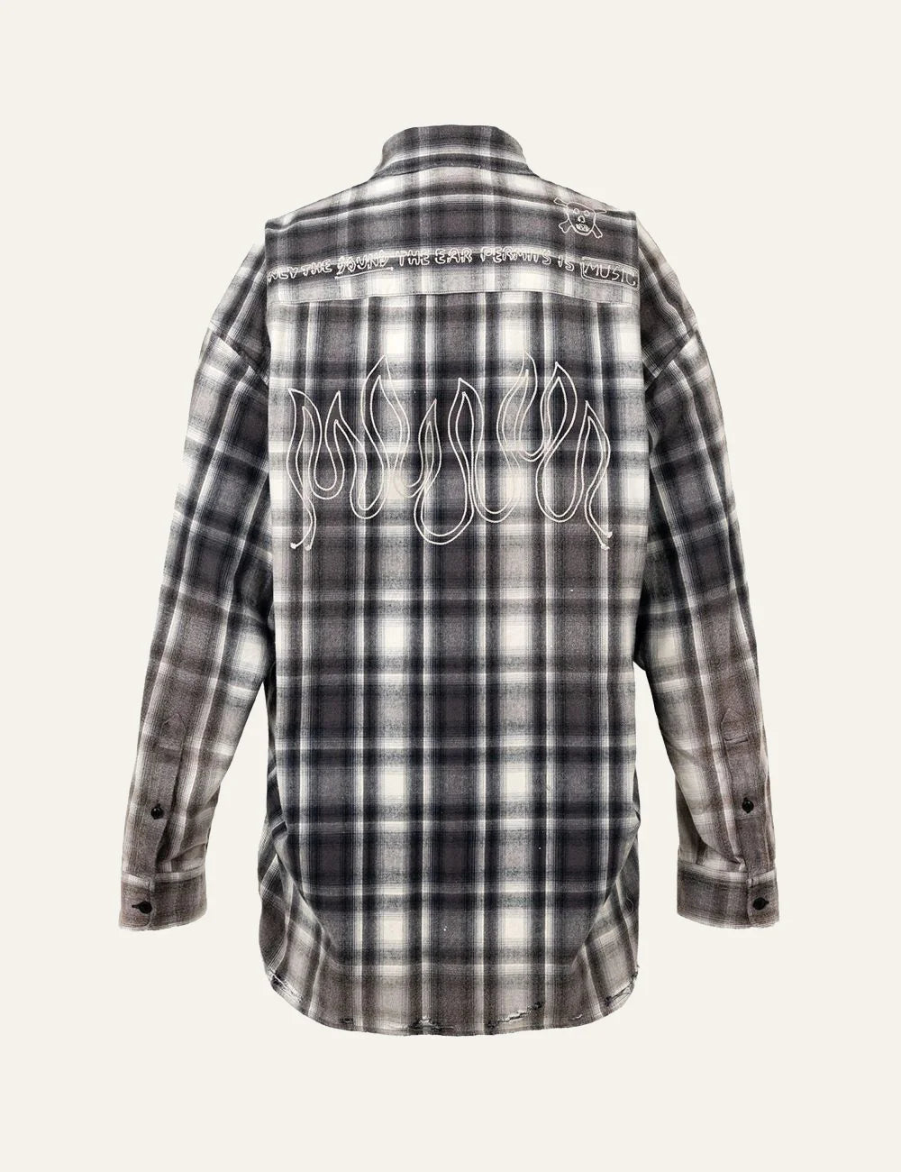 Maison MIHARA YASUHIRO vintage plaid shirt back full view