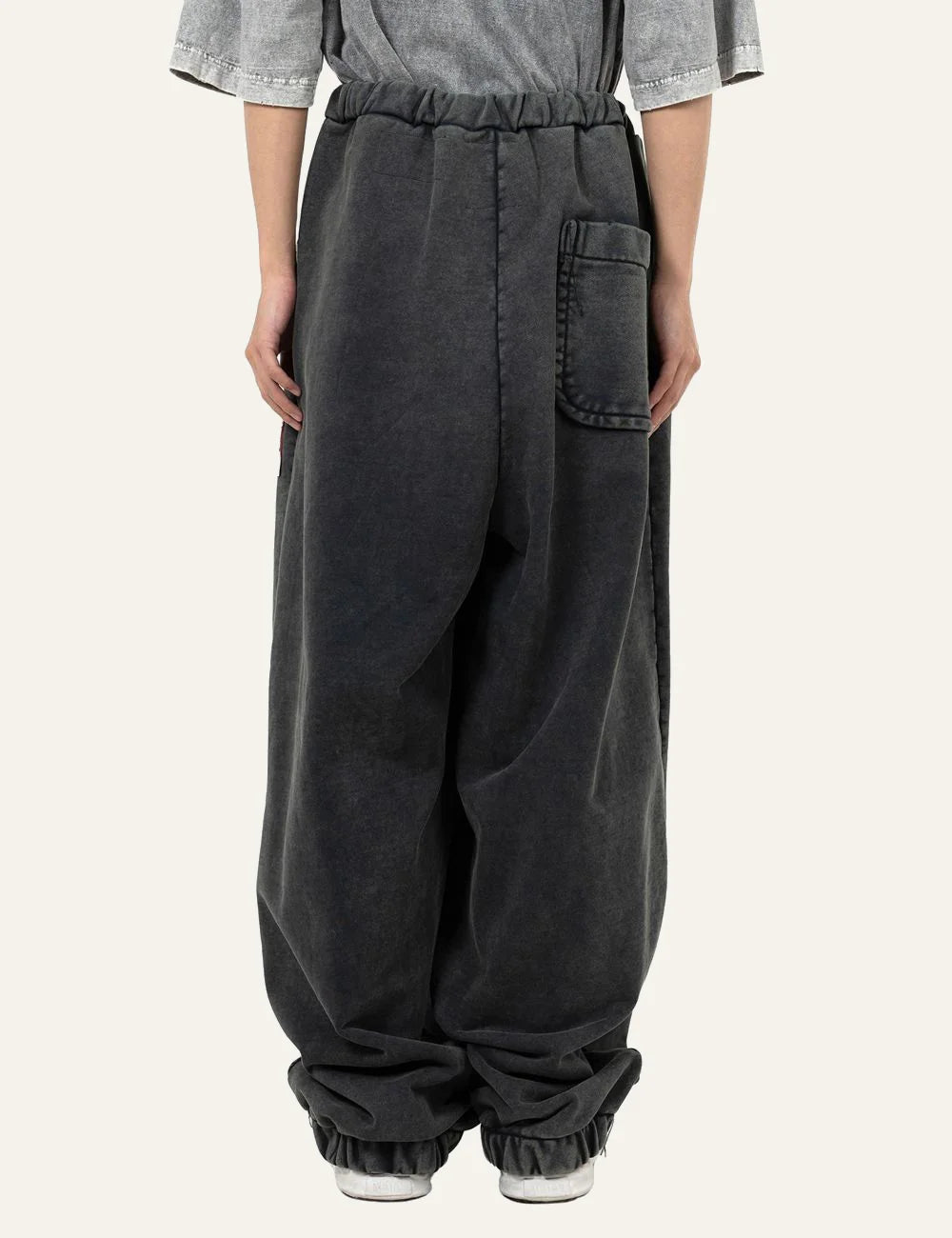 Maison Mihara Yasuhiro sweat pants back view oversized washed cotton