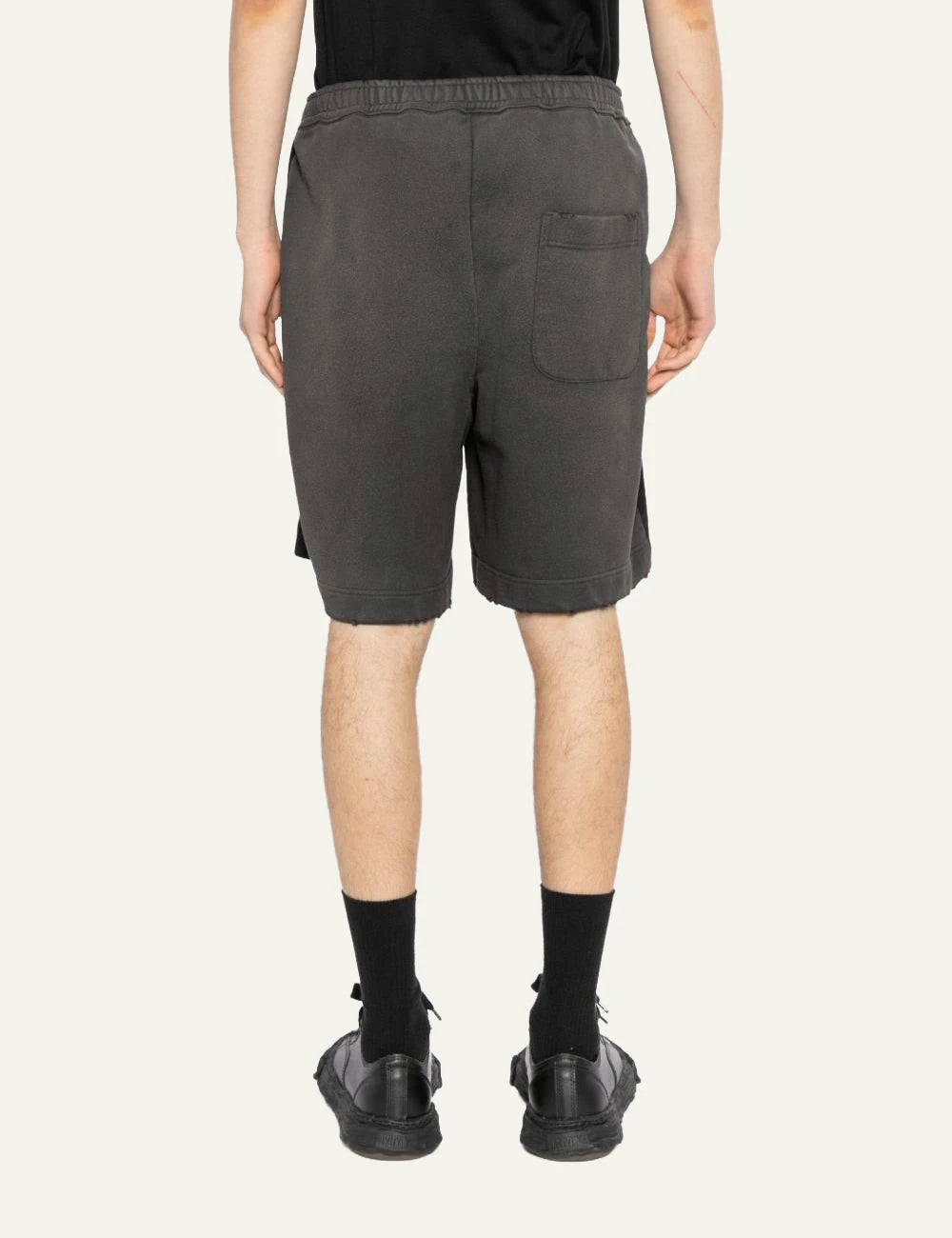 Maison Mihara Yasuhiro Black Drawstring Shorts back View