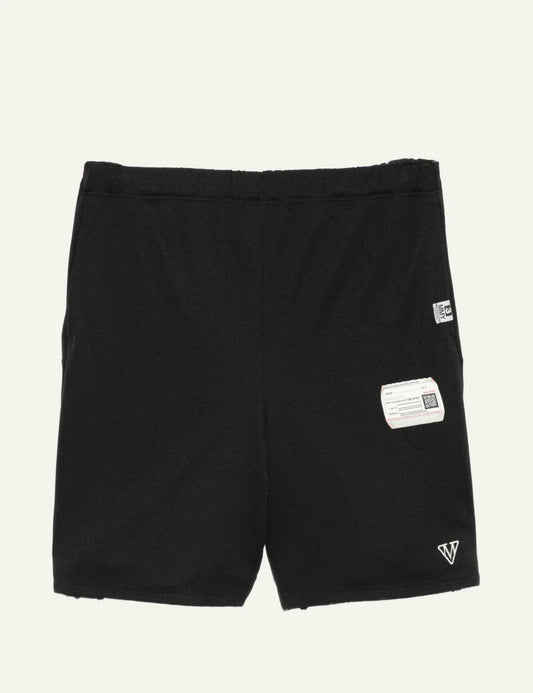 Maison Mihara Yasuhiro Black Drawstring Shorts Front View