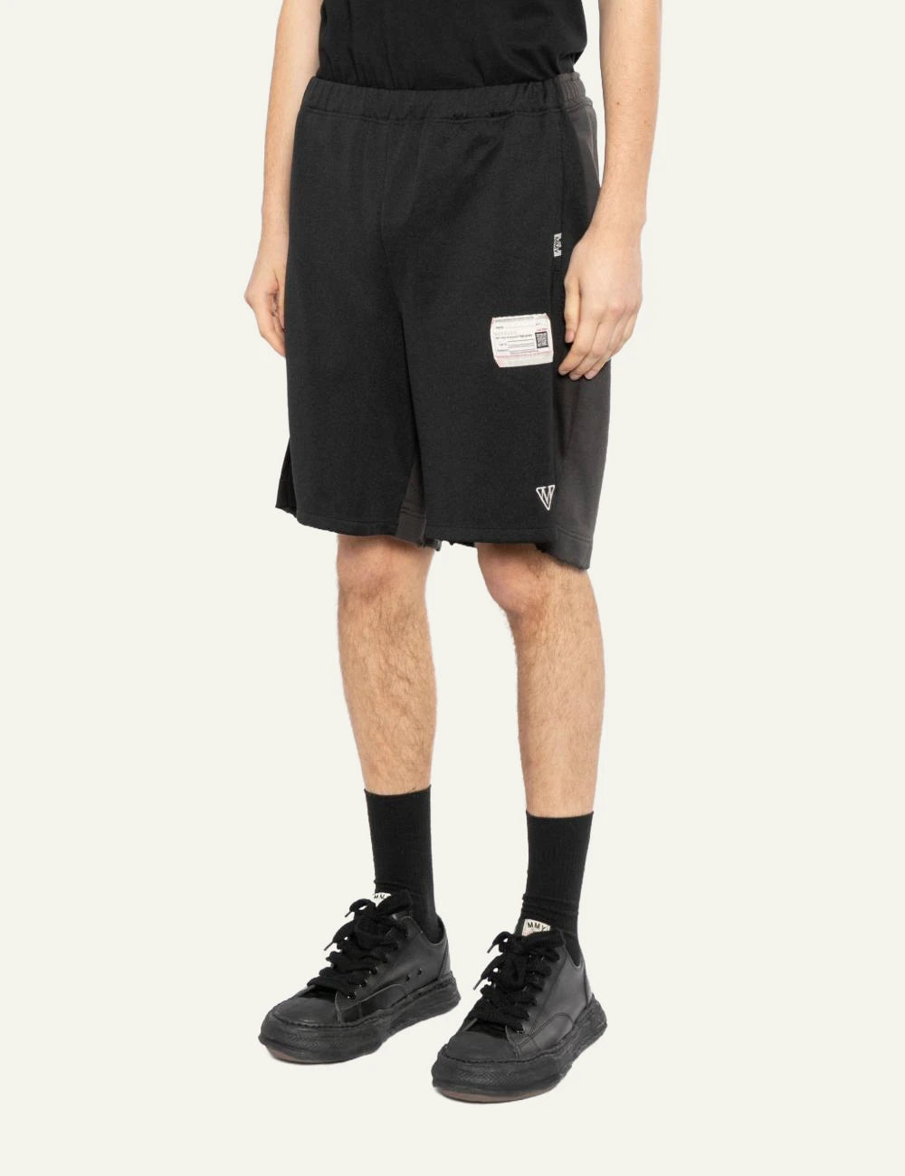 Maison Mihara Yasuhiro Black Drawstring Shorts side View