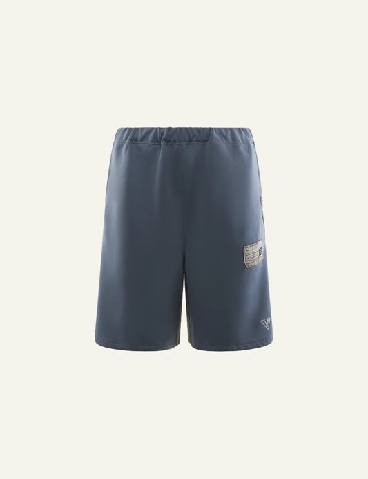 Maison Mihara Yasuhiro Blue Combined Shorts Front View