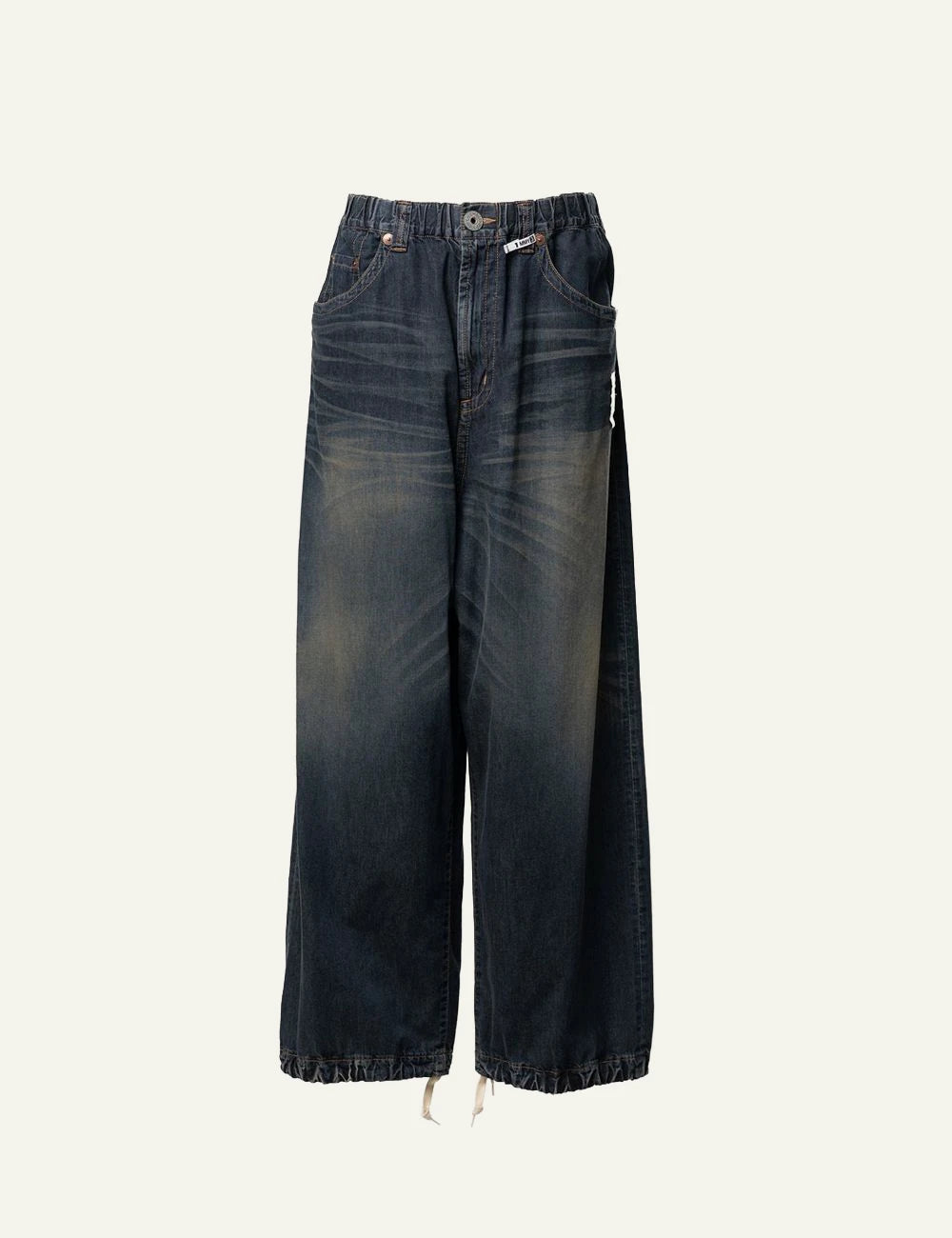 Maison Mihara Yasuhiro Dark Denim Wide Leg Pants Front View