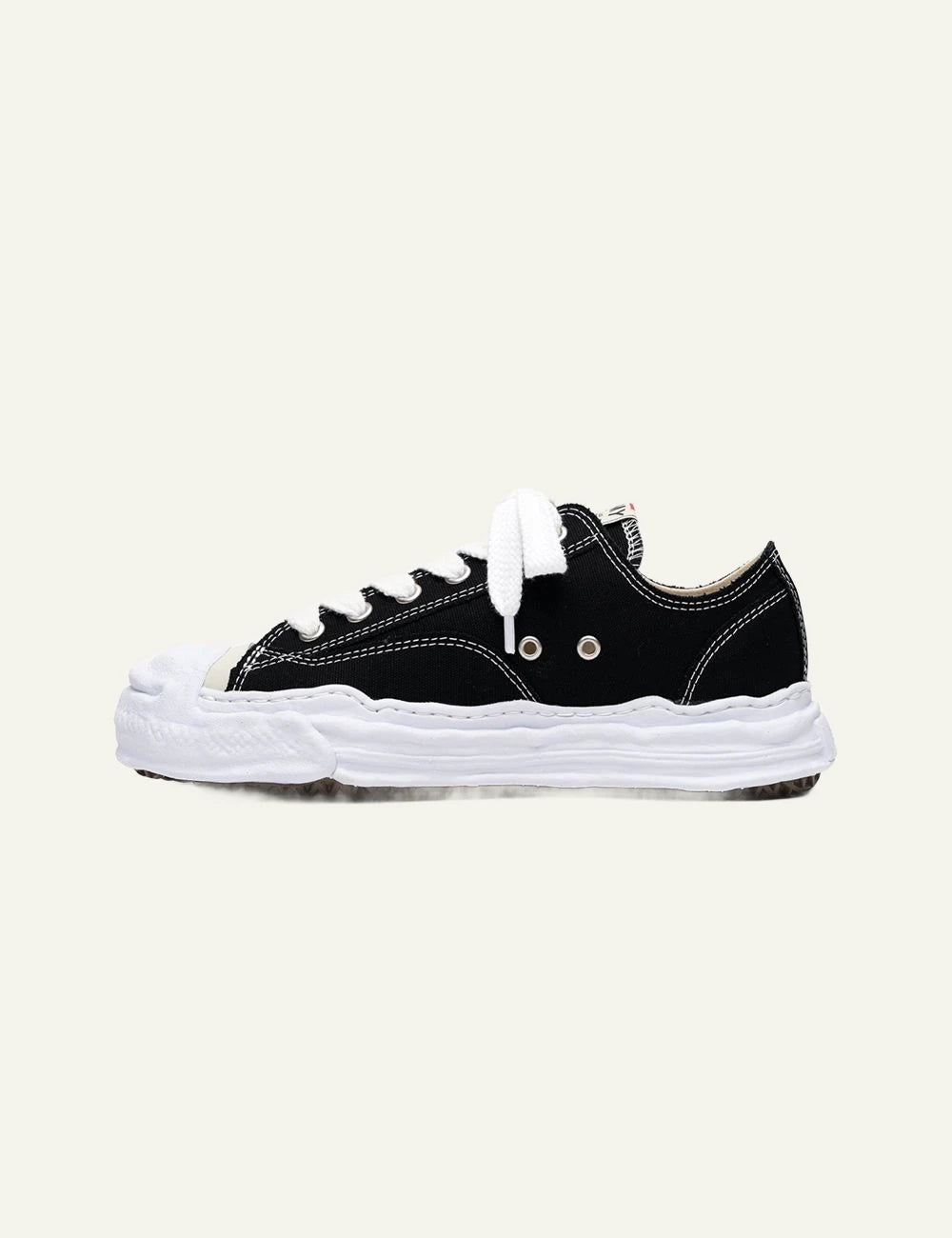 Maison Mihara Yasuhiro Hank Black Canvas Low Top Sneaker opposite Side View