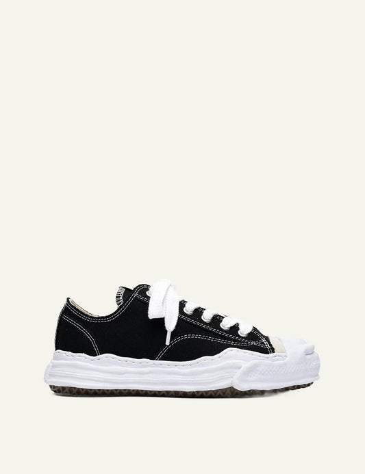 Maison Mihara Yasuhiro Hank Black Canvas Low Top Sneaker Side View
