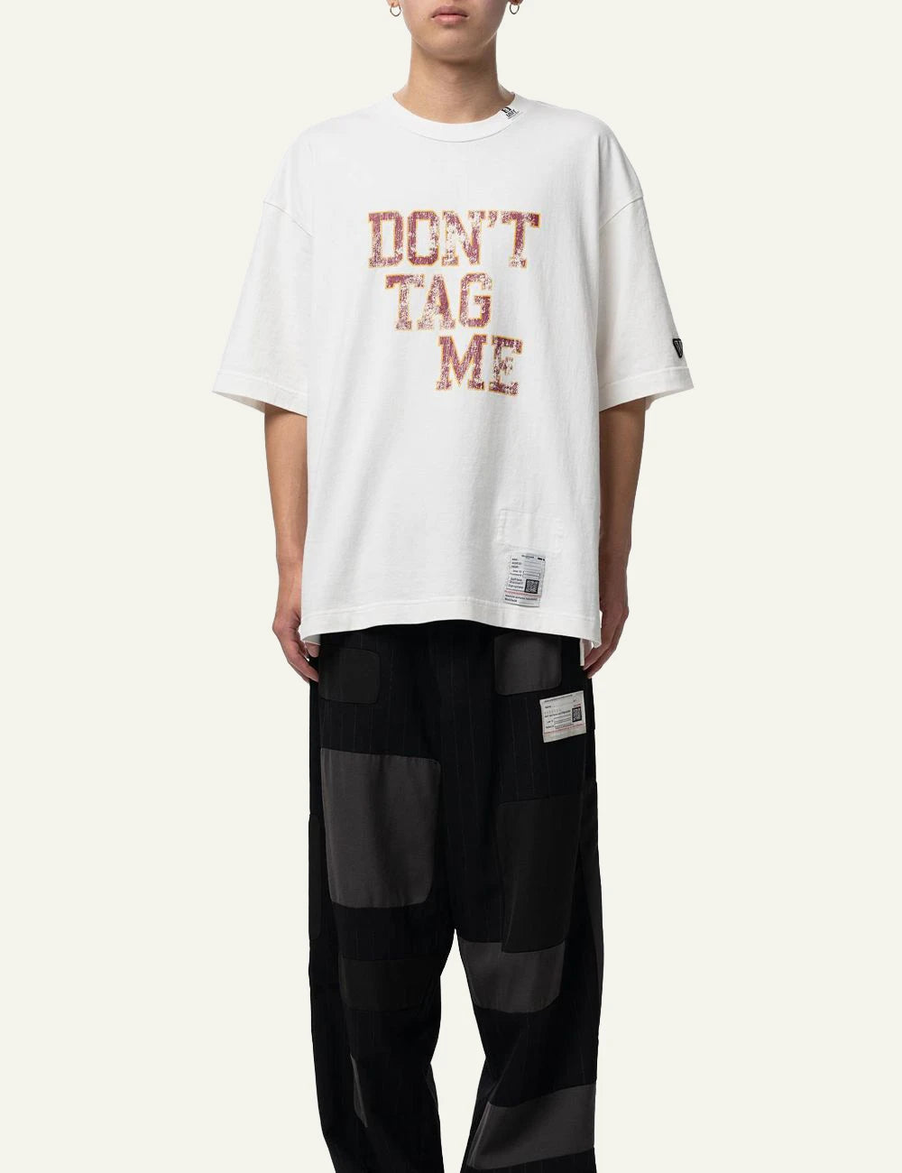 Maison Mihara Yasuhiro White Dont Tag Me T Shirt Full look