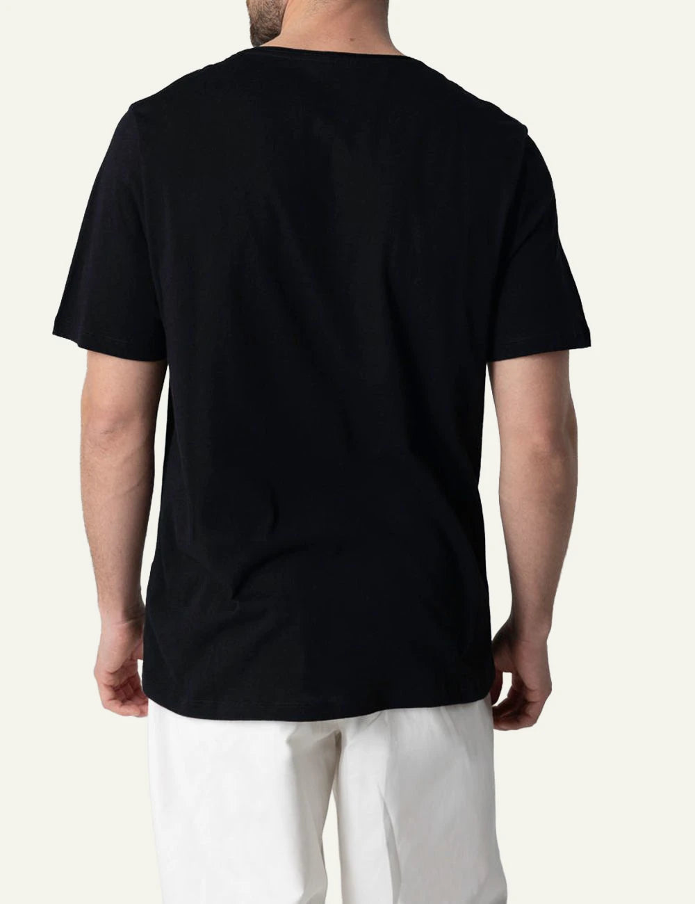 Majestic Filatures black t-shirt crewneck back