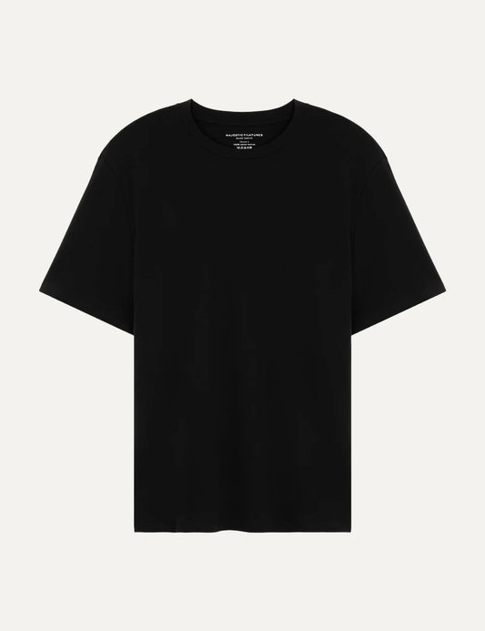 Majestic Filatures men's black Supima cotton short sleeve T-shirt