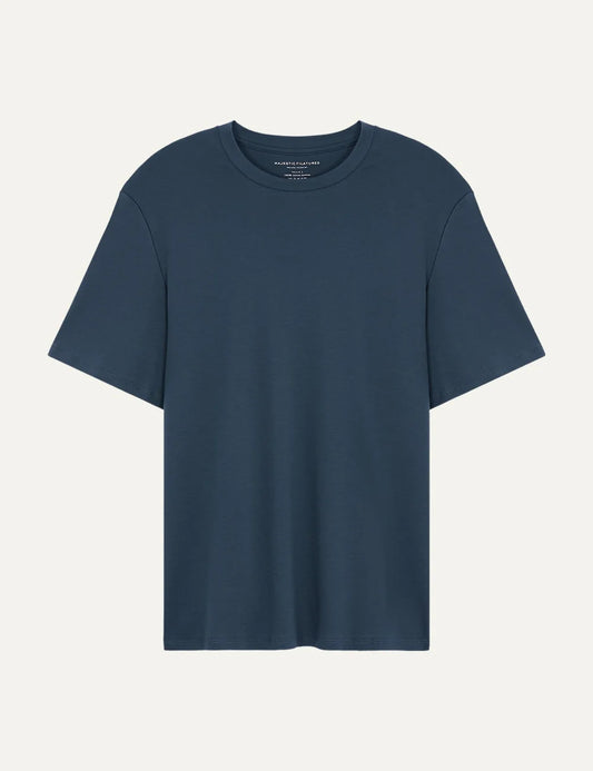 Majestic Filatures men's dark blue Supima cotton short sleeve T-shirt