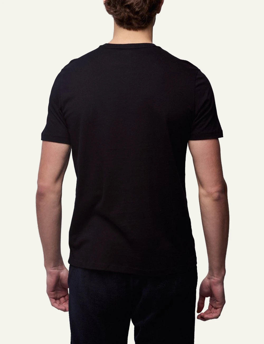 Majestic Filatures t-shirt black cotton crewneck back view