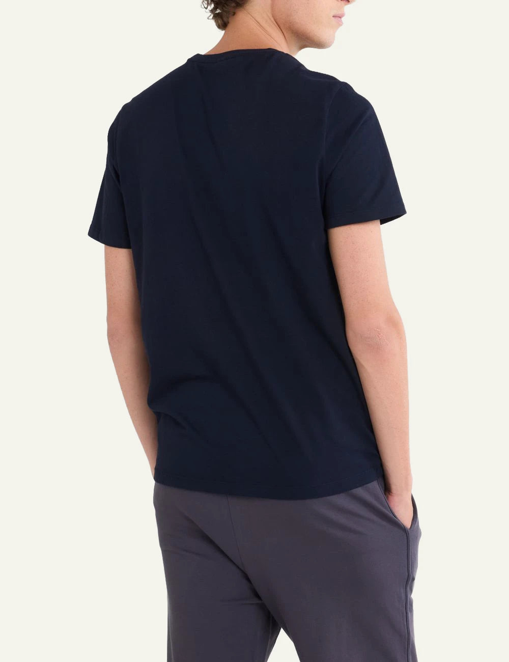 Majestic Filatures t-shirt navy cotton crewneck back view