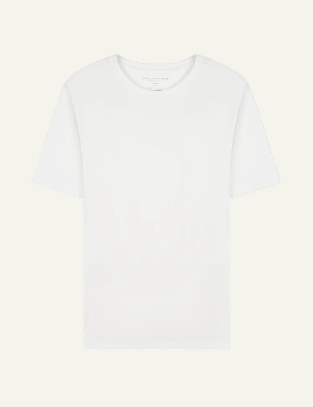 Majestic Filatures t-shirt white cotton crewneck front flat view