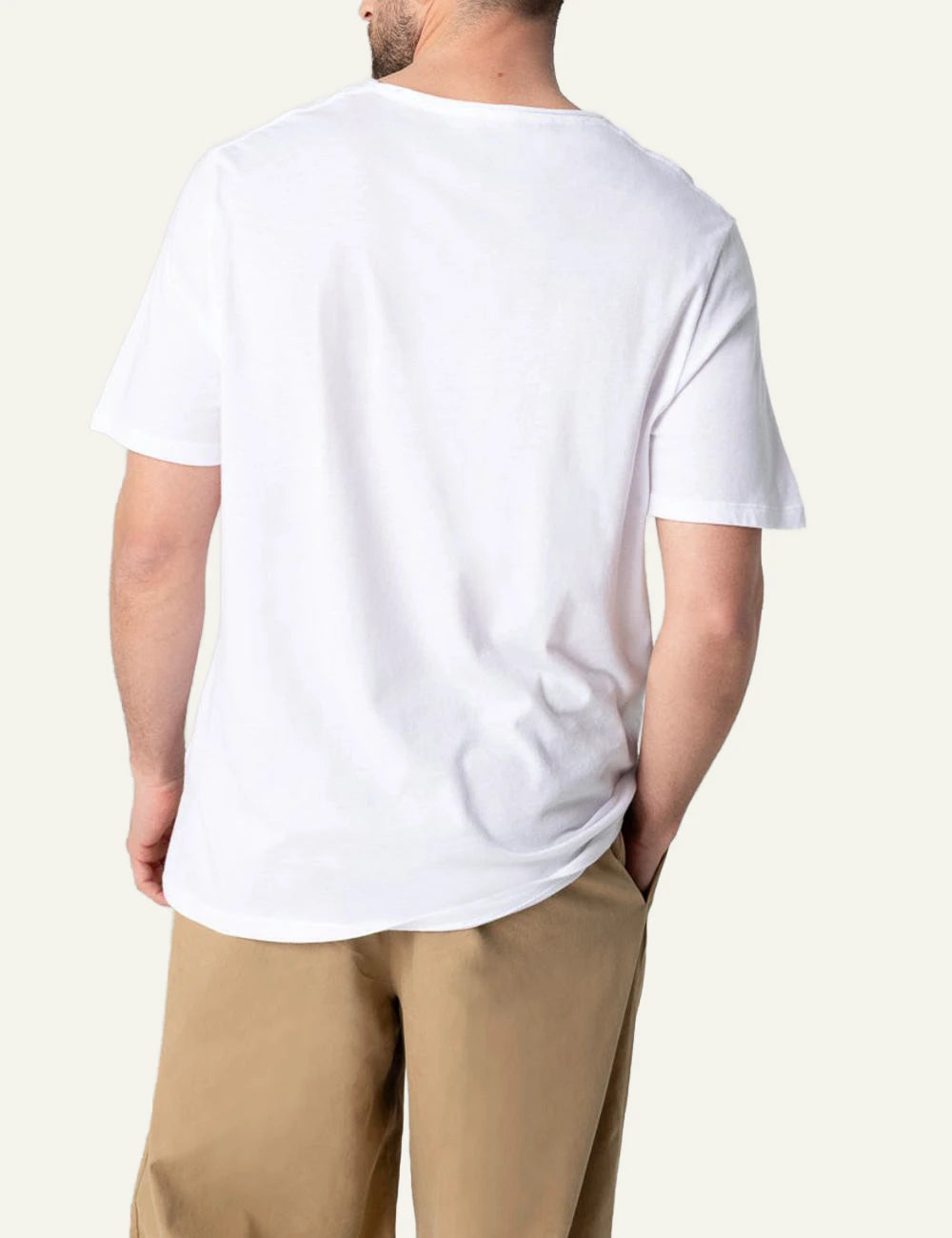 Majestic Filatures t-shirt white organic cotton crewneck back view