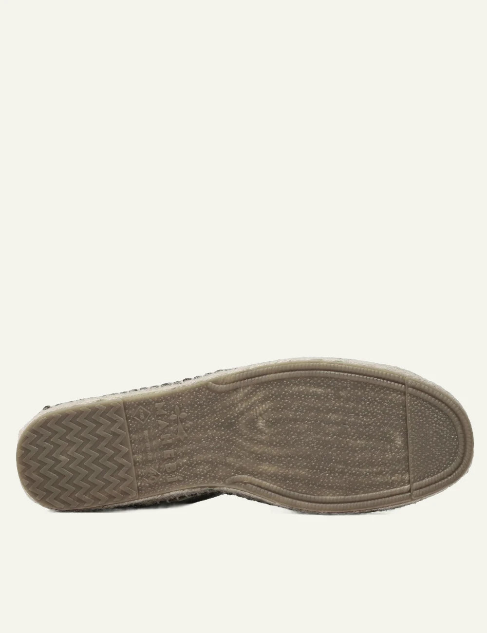 Manebi espadrilles forest green suede slip on flat rope sole detail view