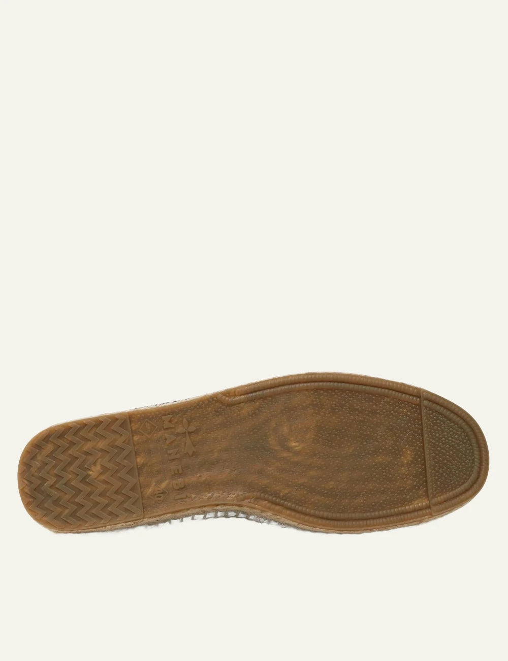 Manebi espadrilles navy blue suede slip on flat rope sole detail view