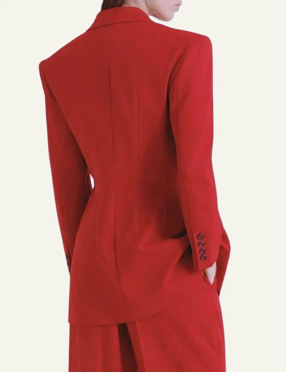 Marella blazer red double breasted style back view